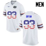 Men's Florida Gators #93 Taven Bryan NCAA Nike White USA Flag Fashion Authentic Stitched College Football Jersey XUV1762GJ